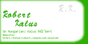 robert kalus business card